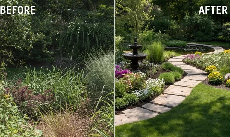 Avant/après : allée de jardin transformée