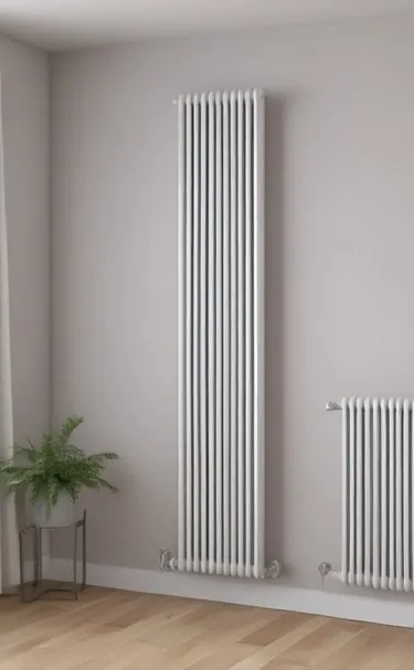 Radiateur design installé dans un séjour